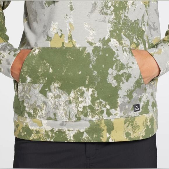Alpine Hoodie Sweatshirt Mens XXL Sycamore Tree Moss Camo Green Grey - Picture 3 of 7